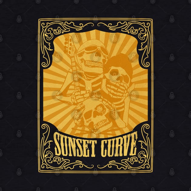 SUNSET CURVE BAND TSHIRT #4 by ARTCLX